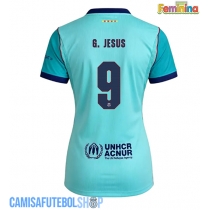 Camisa de time de futebol Barcelona Gabriel Jesus #9 Replicas 3º Equipamento Feminina 2026-27 Manga Curta